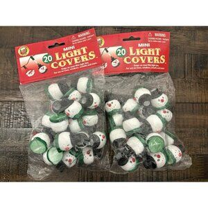 Vintage Mini Snowman Christmas String Light Covers 38 Total